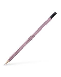 Grafitová tužka s gumou "Grip 2001", růžová, B, trojhranná, FABER-CASTELL 217237