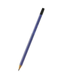 Grafitová tužka s gumou "Grip 2001", modrá, B, trojhranná, FABER-CASTELL 217251