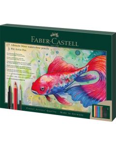 Akvarelové pastelky "Albrecht Dürer & Pitt Artist Pen", 17 barev, 21 ks, sada, FABER-CASTELL 217552