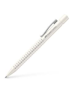 Kuličkové pero "Grip 2010-M", modrá, stiskací mechanismus, 0,5 mm, bílé tělo pera, FABER-CASTELL 243