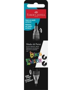 Akrylový popisovač "Shake&Paint", černá, 1,0/3,0 mm, oboustranný, FABER-CASTELL 285598