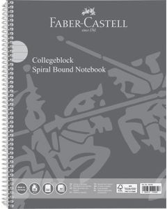 Spirálový sešit, A4, linkovaný, 80 listů, perforovaný, děrovaný, FABER-CASTELL 70-010-418
