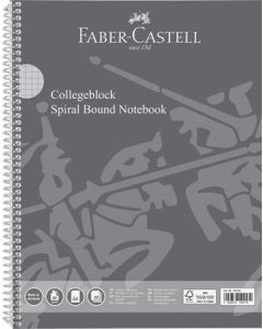 Spirálový sešit, A4, čtverečkovaný, 80 listů, perforovaný, děrovaný, FABER-CASTELL 70-010-419