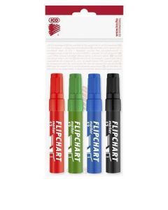 Popisovač na flipchart "Artip 12", 4 barvy, 1-4mm, klínový hrot, ICO