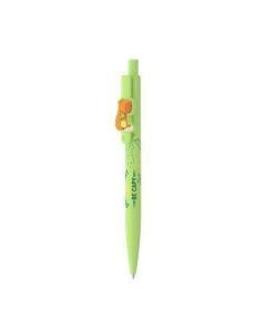 Kuličkové pero "Capybara", modrá, 0,8 mm, stiskací mechanismus, pastelově zelené tělo,ICO 9010198001