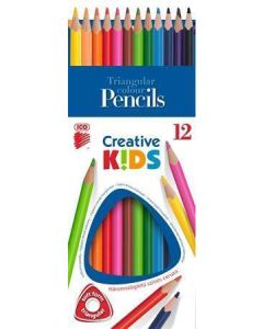 Barevné pastelky "Creative Kids", 12 ks, trojúhelníkový tvar, ICO 7140148002