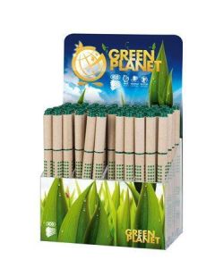 Kuličkové pero "Green", papírové tělo, s uzávěrem, 64ks, modrá, ICO
