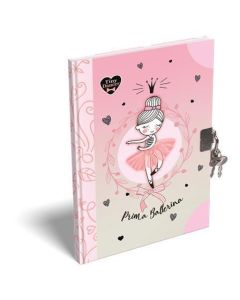 Deník/památník se zámkem "Tiny Dancer, Lovely Ballerina", A5, čistý, 60 listů, LIZZYSULI 7490225002