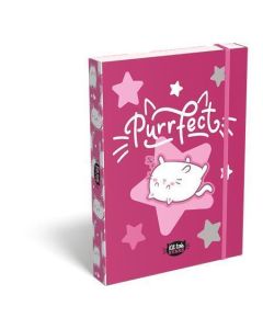Desky s gumičkou "Kit tok Stars Purrfect", 35 mm, karton, A5, LIZZYSULI 7470217002