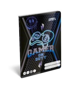 Sešit "Esport Gamer on duty", 14-32, A5, linkovaný, 32 listů, 1. třída, LIZZYSULI 7500167008
