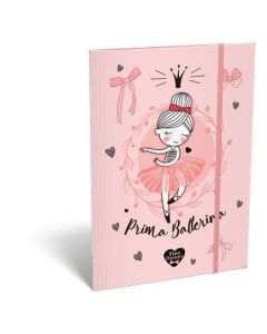 Desky s gumičkou "Tiny Dancer, Lovely Ballerina", karton, A4, LIZZYSULI 7460148003