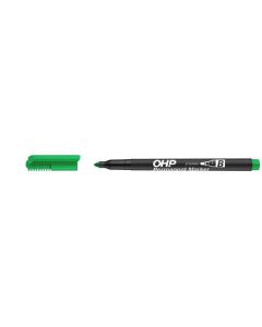 Permanentní popisovač, OHP, B, zelená, 2-3mm, ICO