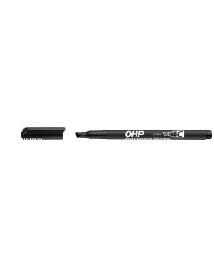 Permanentní popisovač, OHP, C, černá, 1-4mm, klínový hrot, ICO