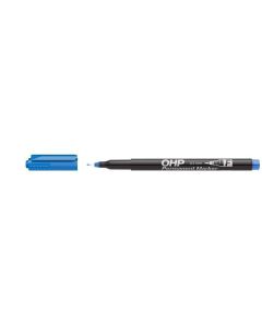 Permanentní popisovač, OHP, F, modrá, 0,5mm, ICO