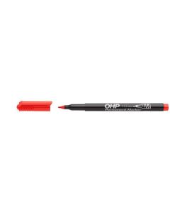 Permanentní popisovač, OHP, M, červená, 1-1,5mm, ICO