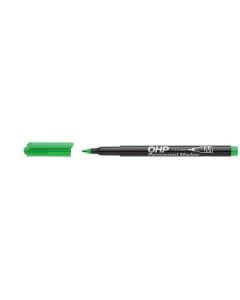 Permanentní popisovač, OHP, M, zelená, 1-1,5mm, ICO