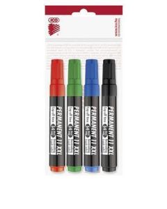 Permanentní popisovač "Permanent 11 XXL", 4 barvy, 1-3mm, kuželový hrot, ICO