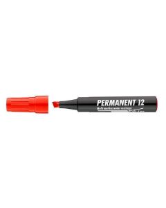 Permanentní popisovač "Permanent 12", červená, 1-4mm, klínový hrot, ICO