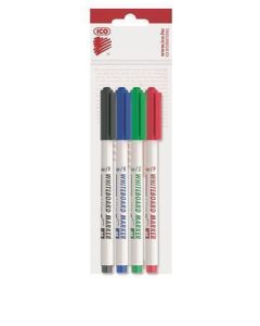 Popisovač na bílou tabuli a flipchart "Slim M", 4 barvy, 1-1,5 mm, kuželový hrot, ICO 9580045004