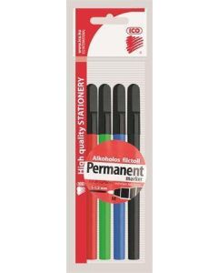 Permanentní popisovač, OHP, M, 4 barvy, 1mm, ICO