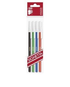 Kuličkové pero "Signetta", 4 barvy, 0,7mm, s uzávěrem, ICO