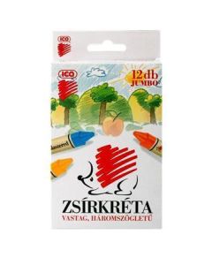 Voskovky "Ježek", 12 barev, trojhranné, jumbo, ICO 7220100000
