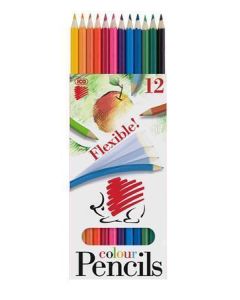 Barevné pastelky "Ježek", 12 barev, šestihranné, ohebné, ICO 7140114003