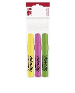 Zvýrazňovač "Videotip", 3 barvy, 1-4mm, ICO