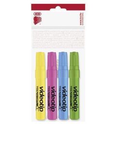 Zvýrazňovač "Videotip", 4 barvy, 1-4mm, ICO