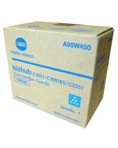 Konica Minolta originální toner A95W450, TNP-49C, cyan, 12000str.