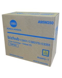 Konica Minolta originální toner A95W250, TNP-49Y, yellow, 12000str.