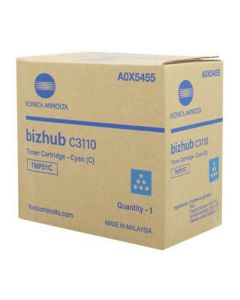 Konica Minolta originální toner A0X5455, TNP-51C, cyan, 5000str.