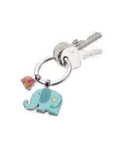 Klíčenka "Elephants", barevná, se 2 přívěsky, TROIKA