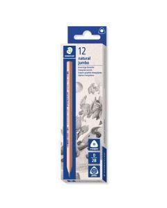 Grafitová tužka "Noris natural jumbo 119N", 2B, trojhranná, JUMBO, STAEDTLER 119N-2B