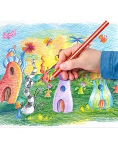 Sada pastelek "Noris Jumbo", trojúhelníkový tvar, s ořezávátkem, 10+2, STAEDTLER