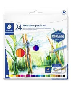 Akvarelové pastelky "Design Journey", 24 různých barev, sada, šestihranné, STAEDTLER