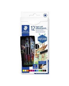 Barevné pastelky "Design Journey Super Soft", sada 12 barev, šestihranná, STAEDTLER