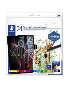 Barevné pastelky "Design Journey Super Soft", sada 24 barev, šestihranná, STAEDTLER
