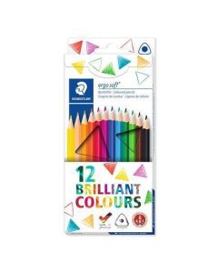 Barevné pastelky "Ergo Soft", 12 barev, trojhranná, STAEDTLER
