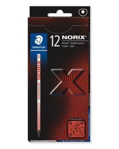 Grafitová tužka "Norix 181", červená, 12 ks, HB, sada, STAEDTLER 181 HB-24