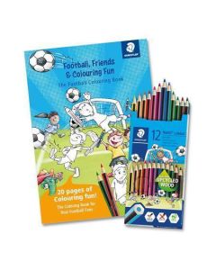 Barevné pastelky "Noris Colour 185", 12 různých barev, šestihranné, + omalovánka, STAEDTLER 185 SET1