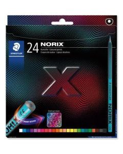 Barevná pastelka "Norix 186", 24 různých barev, sada, STAEDTLER 186 C24