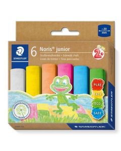 Křídy na chodníky "Noris Junior 2365", 6 různých barev, STAEDTLER 2365 C6