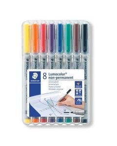 Ne-permanentní popisovač "Lumocolor 315", sada, 8 barev, 1 mm, OHP, STAEDTLER 315WP8