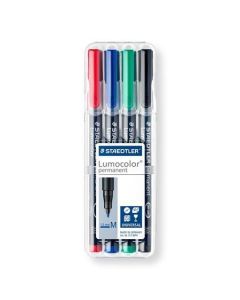 Permanentní popisovač "Lumocolor 317 M", 4 barvy, 1mm, OHP, STAEDTLER