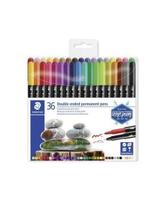 Permanentní popisovače "Twin-tip", 36 barev, 0,4/2,0 mm, oboustranné, STAEDTLER 3187 TB36