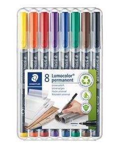 Permanentní popisovače "Lumocolor 318 F", 8 barev, 0,6mm, OHP, STAEDTLER