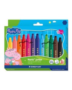 Fixy "Noris junior 329", 12 barev, jumbo, edice Peppa Pig, šestihranné, kulatý hrot,STAEDTLER 329 C1