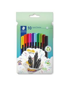 Fineliner "Triplus 334", 10 barev, sada, 0,3 mm, STAEDTLER 334 C10