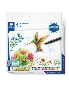 Fineliner "Triplus 334 Design Journey", 40 barev, sada, 0,3 mm, STAEDTLER 334 C40-C